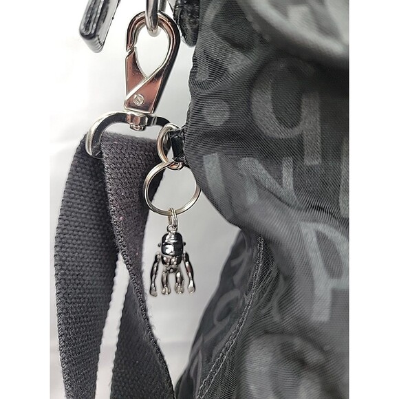 Kipling Nylon Messenger Bag Black 16x10x4 - Picture 3 of 12